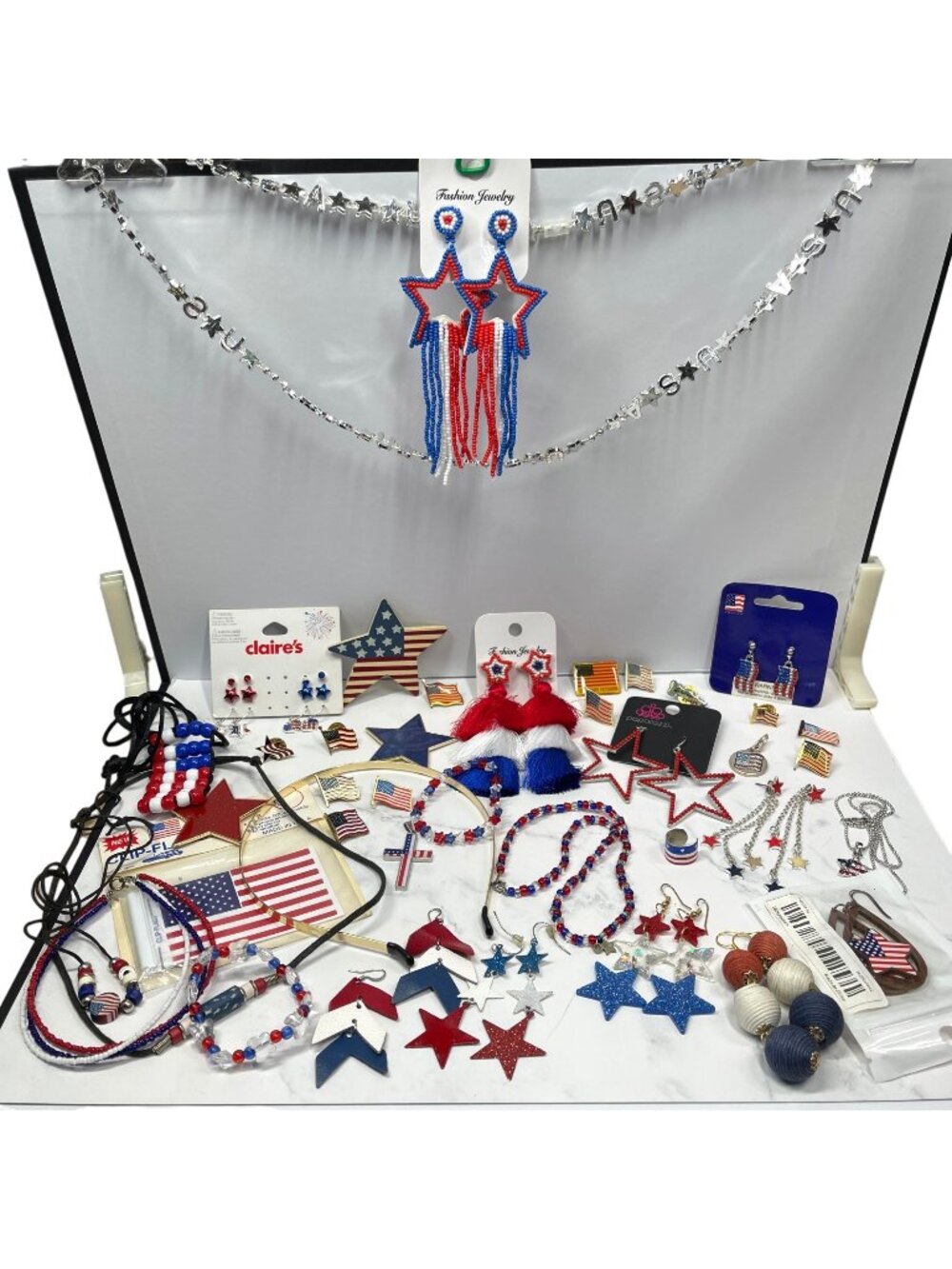 July 4th Jewelry & More Patriotic Bundle Vintage To Modern Red White Blue (BB7)